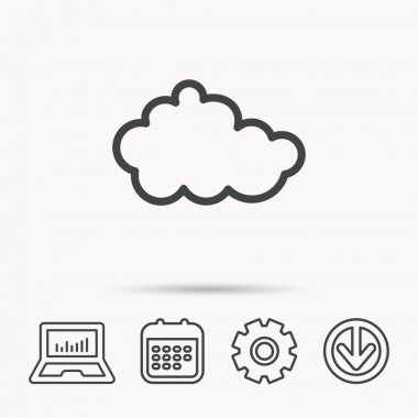 Bulut simgesi. Bulutlu hava işareti.