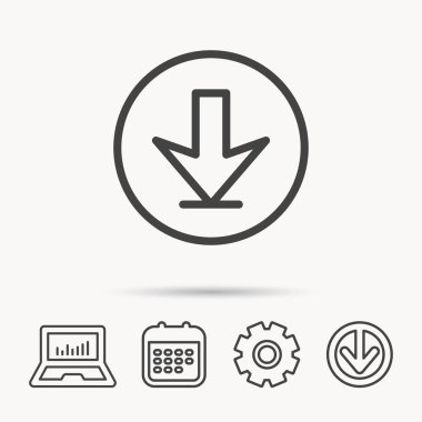 Simgesini indirin. Ok işareti.