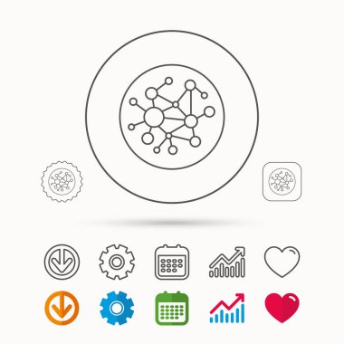 Küresel ağ kutsal kişilerin resmi. Sosyal bağlantılar işareti.