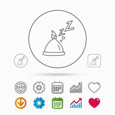 Nodül simgesi ile bebek şapka. Yeni doğan kap işareti.