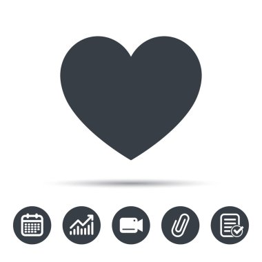 Kalp simgesi. Romantik aşk işareti.