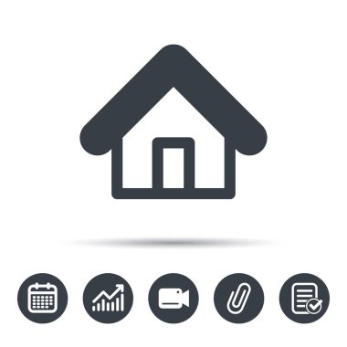 Ev simgesini. Ev bina oturum.