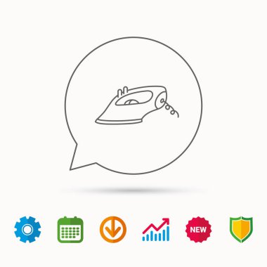 Demir simgesi. Ev işi işareti Ütü.