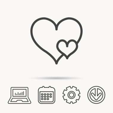 Aşk kalp simgesi. Aşık işareti.