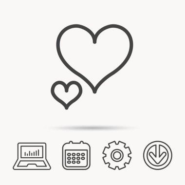 Aşk kalp simgesi. Aşık işareti.