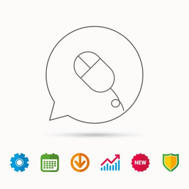 Bilgisayar fare simgesi. PC kontrol aygıtı işareti.