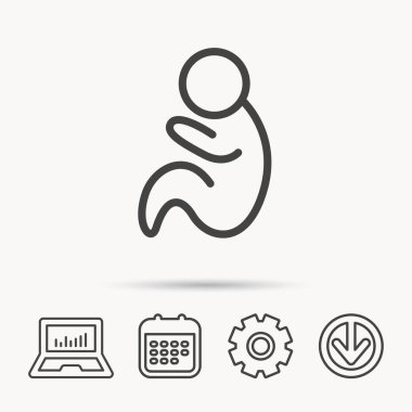 Bebek Bebek simgesi. Pediatri işareti.