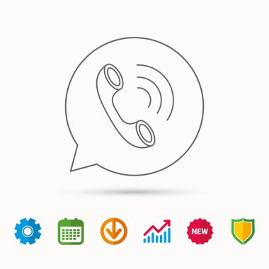 Telefon simgesi. Çağrı işareti.