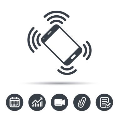 Akıllı telefon arama simgesi. Hareket eden telefon.