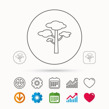 Çam ağacı simgesi. Orman ahşap işareti.