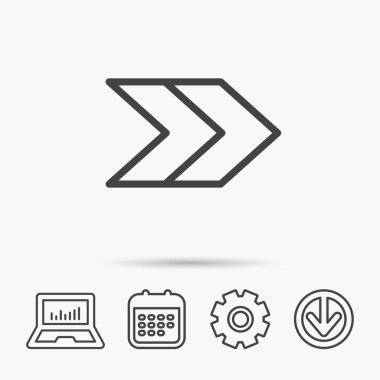 Sağ ok simgesi. İleri işareti.