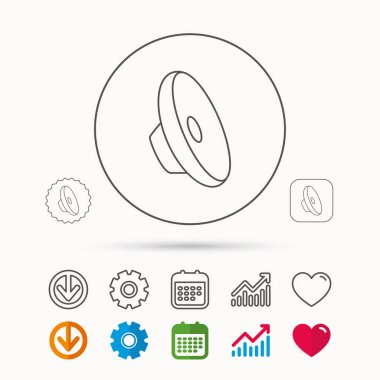 Ses simgesi. Ses hoparlör işareti.