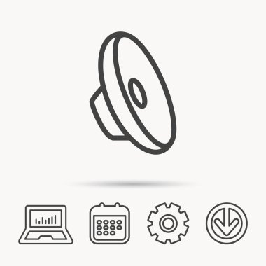 Ses simgesi. Ses hoparlör işareti.