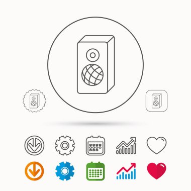 Ses simgesi. Müzik hoparlör işareti.