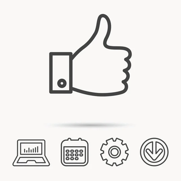 Thumb up like icon. Super cool vote sign. — Stock Vector