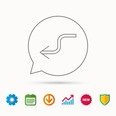 Ok arka simgesi. Önceki işaret.