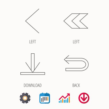 Oklar simgeler. Download, lineer işaretler geri.