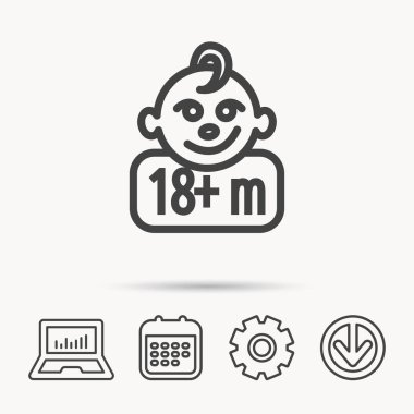 Bebek yüz simgesi. Yeni doğan çocuk işareti.