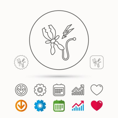 Terminal elektrik simgesi. Pilin şarj edilmesi.