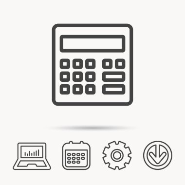 Hesap makinesi simge. İşareti muhasebe.