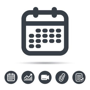 Takvim simgesini. Olaylar uyarı mektubu işareti.