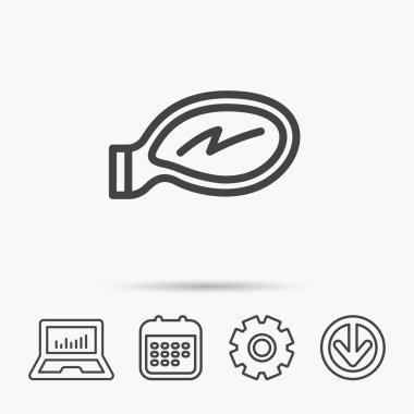 Araba ayna simgesi. Driveway yan görünümü işareti.