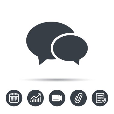 Sohbet simgesi. Konuşma balonu işareti.