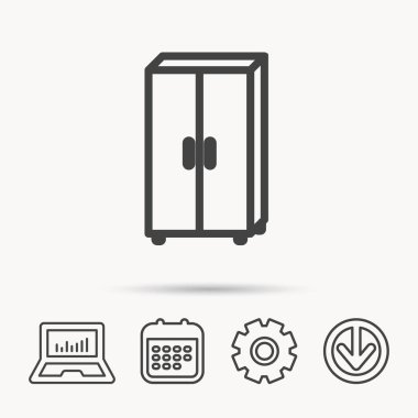 Dolap simgesi. Dolap mobilya işareti.