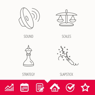 Adalet, ses ve strateji ölçekler.