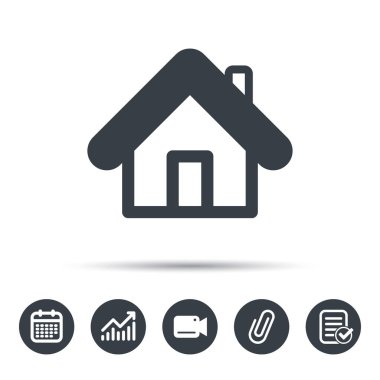 Ev simgesini. Ev bina oturum.