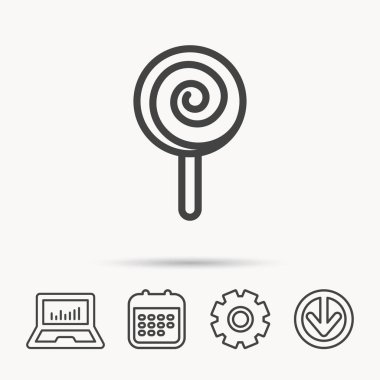 Lolipop simgesi. Lolly pop şeker işareti.