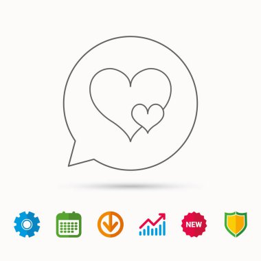 Aşk kalp simgesi. Aşık işareti.