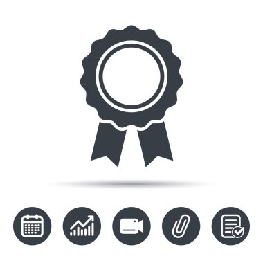 Madalya simgesi. Kazanan ödül amblemi işareti.