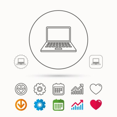 Not defteri simgesi. Mobil dizüstü işareti.