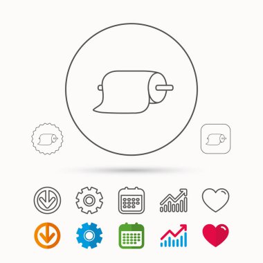 Kağıt havlu simgesi. Mutfak hijyen işareti.