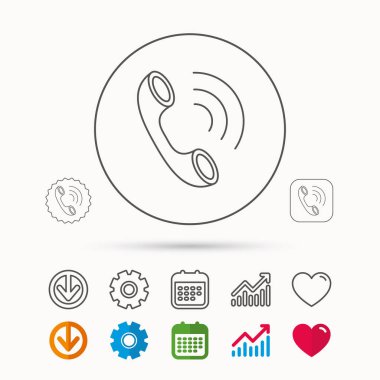 Telefon simgesi. Çağrı işareti.