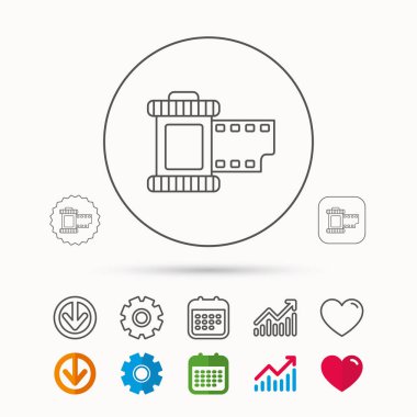 Retro fotoğraf simge. Kamera rulo işareti.