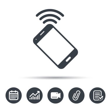 Cep telefonu simgesi. Cep telefonu iletişim.