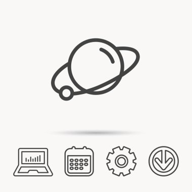 Gezegen simgesi. Dünya küre işareti.