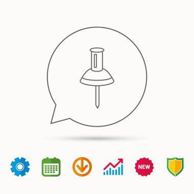 Raptiye simgesini. PIN aracı işareti.