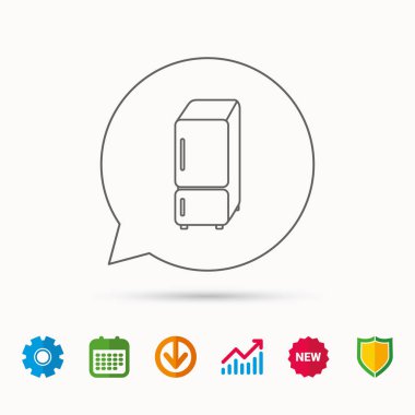 Buzdolabı simgesi. Buzdolabı işareti.