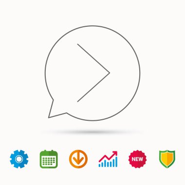 Sağ ok simgesi. İleri işareti.