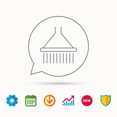 Duş simgesi. Ekipman işareti yıkama.