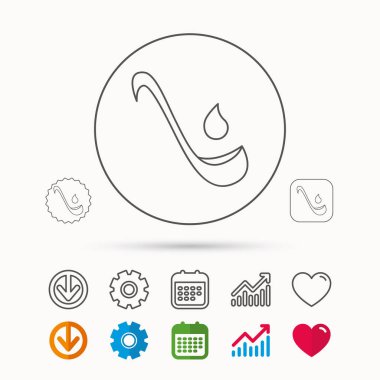 Çorba Kepçe simgesi. Mutfak kaşık işareti.