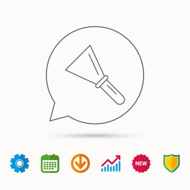 Spatula simgesi. Onarım aracı işareti bitirme.