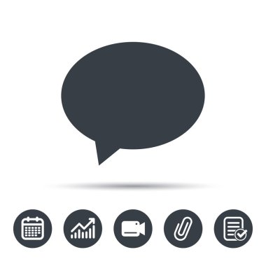 Konuşma balonu simgesinin. Sohbet işareti.