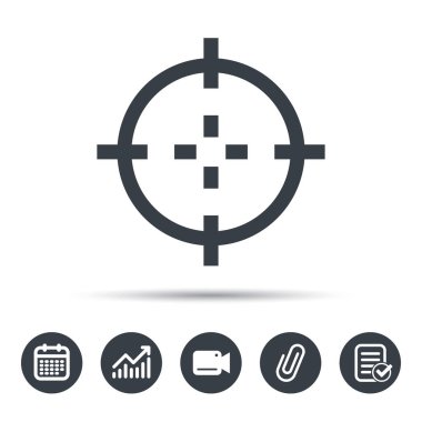Hedef simgesi. Crosshair amaç işareti.