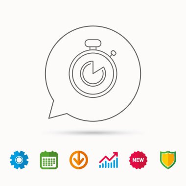 Zamanlayıcı simgesi. Kronometre işareti.