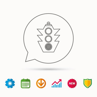 Trafik ışığı simgesi. Emanet yönünü düzenleyen.