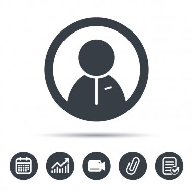 Kullanıcı simgesi. İnsan kişi işareti.